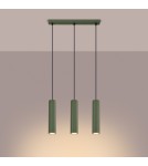 Pendant tube lamps - Sollux KARBON 3L pendant lamp green olive SL.1613 - product 3