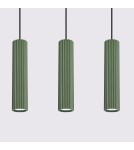 Pendant tube lamps - Sollux KARBON 3L pendant lamp green olive SL.1613 - product 4