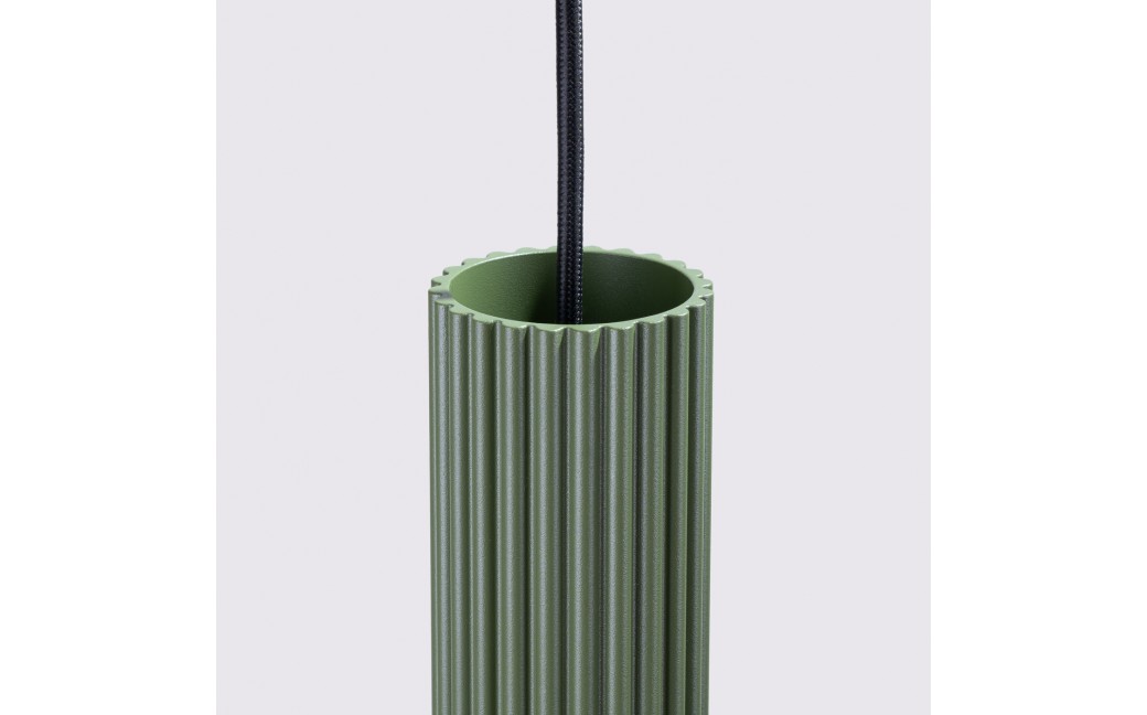 Sollux Lampa wisząca KARBON 3L zielona oliwka SL.1613