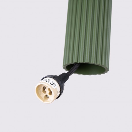Sollux Lampa wisząca KARBON 3L zielona oliwka SL.1613