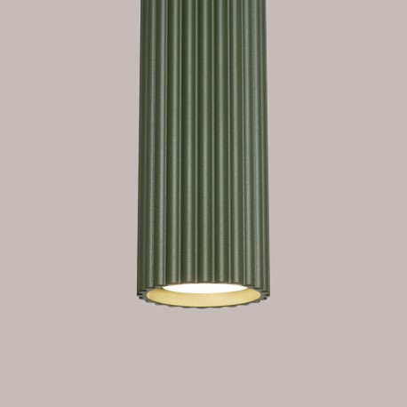 Sollux Lampa wisząca KARBON 3L zielona oliwka SL.1613