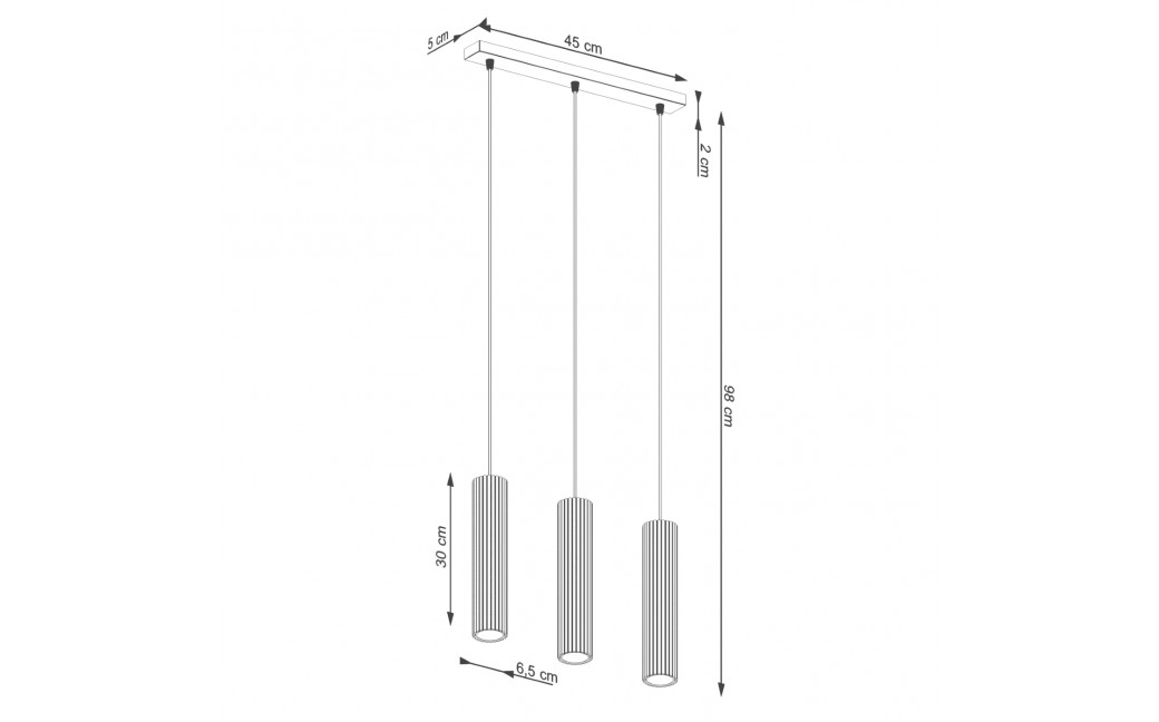 Sollux Lampa wisząca KARBON 3L zielona oliwka SL.1613