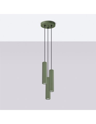 Sollux KARBON 3P pendant lamp green olive SL.1614 - product 2