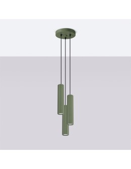 Sollux Lampa wisząca KARBON 3P zielona oliwka SL.1614 - produkt 2