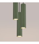 Pendant tube lamps - Sollux KARBON 3P pendant lamp green olive SL.1614 - product 5