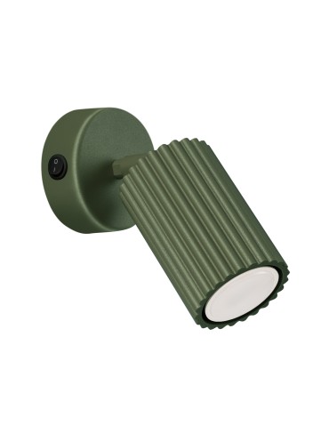 Sollux Wall lamp KARBON olive green with switch SL.1617