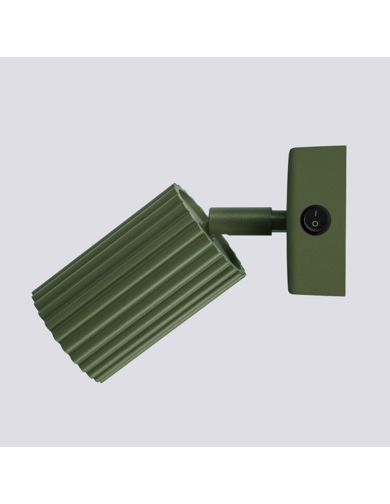 Adjustable wall lamps - Sollux Wall lamp KARBON olive green with switch SL.1617 - product kolory-swiatla.pl 4
