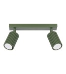 Adjustable ceiling lamps - spots - Sollux Plafon KARBON 2 olive green SL.1618 - product 1