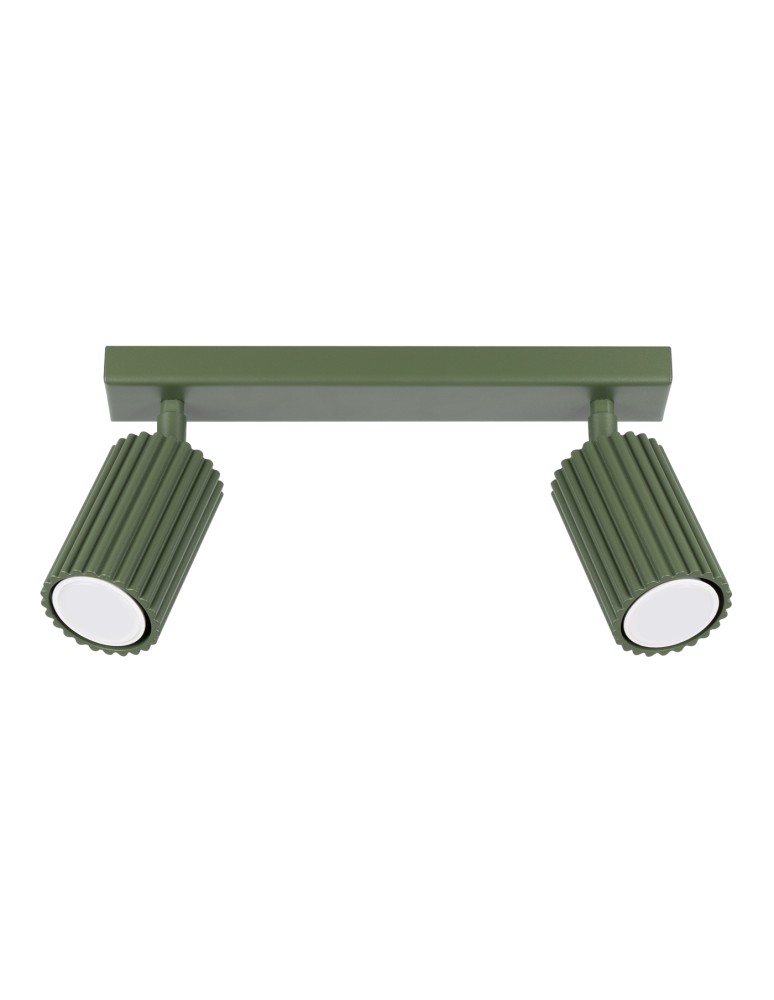 Adjustable ceiling lamps - spots - Sollux Plafon KARBON 2 olive green SL.1618 - product kolory-swiatla.pl 1