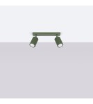 Adjustable ceiling lamps - spots - Sollux Plafon KARBON 2 olive green SL.1618 - product 2