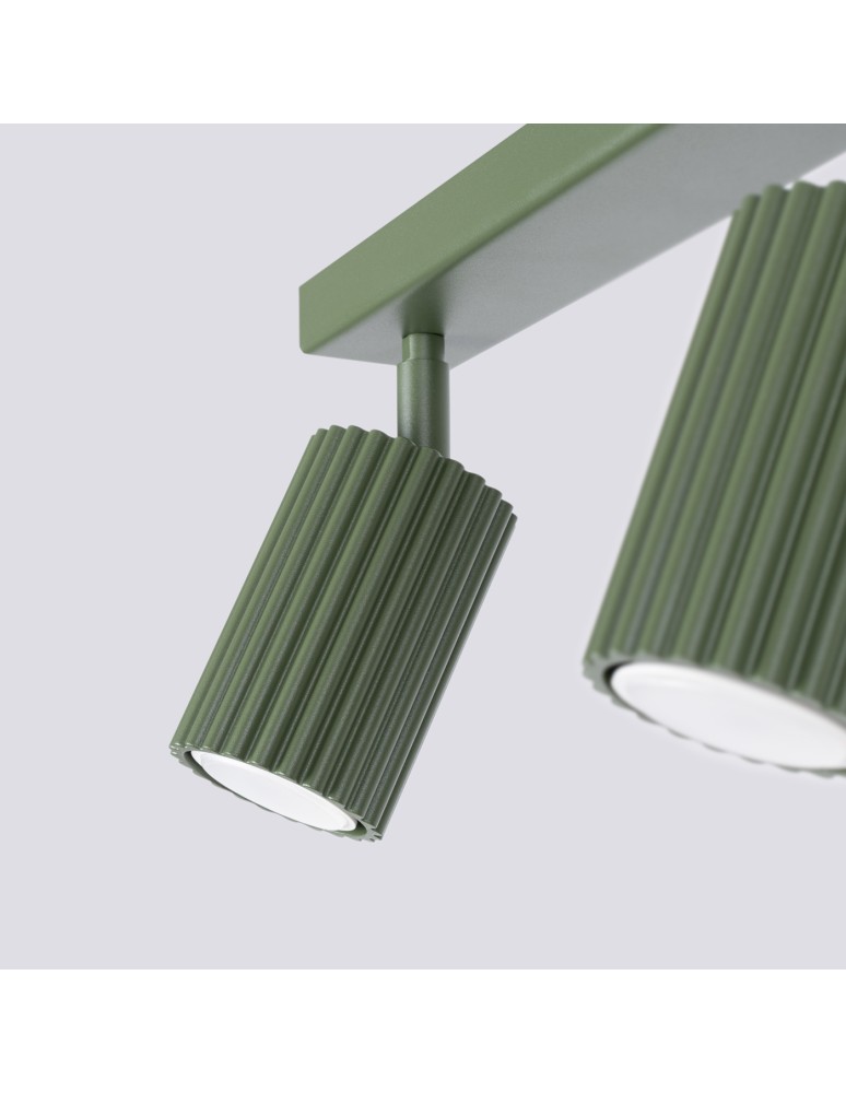 Adjustable ceiling lamps - spots - Sollux Plafon KARBON 2 olive green SL.1618 - product kolory-swiatla.pl 7
