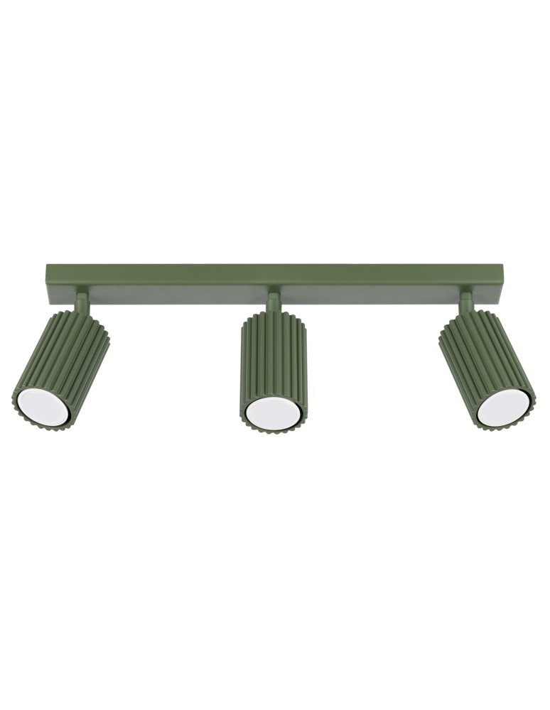 Adjustable ceiling lamps - spots - Sollux Plafon KARBON 3L olive green SL.1619 - product kolory-swiatla.pl 1