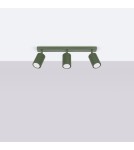 Adjustable ceiling lamps - spots - Sollux Plafon KARBON 3L olive green SL.1619 - product 2