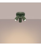 Adjustable ceiling lamps - spots - Sollux Plafon KARBON 3P olive green SL.1620 - product 3
