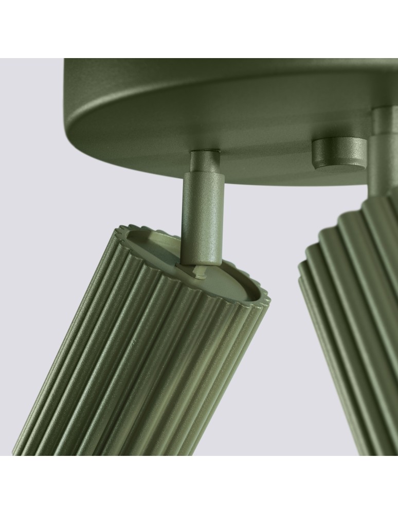 Adjustable ceiling lamps - spots - Sollux Plafon KARBON 3P olive green SL.1620 - product kolory-swiatla.pl 7