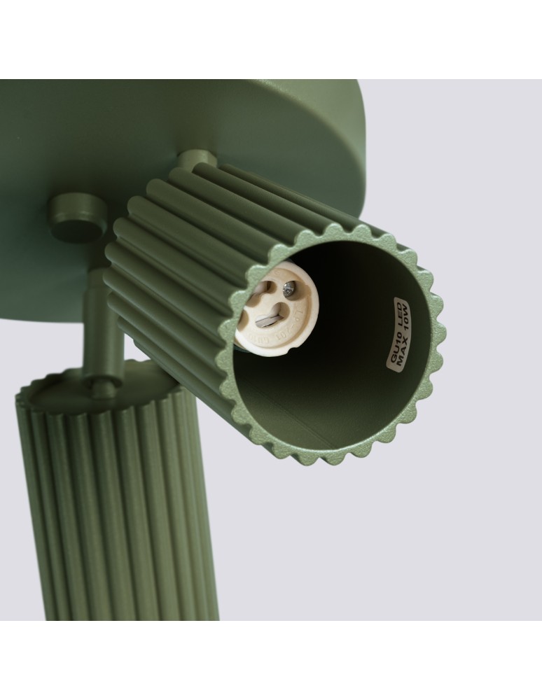 Adjustable ceiling lamps - spots - Sollux Plafon KARBON 3P olive green SL.1620 - product kolory-swiatla.pl 8