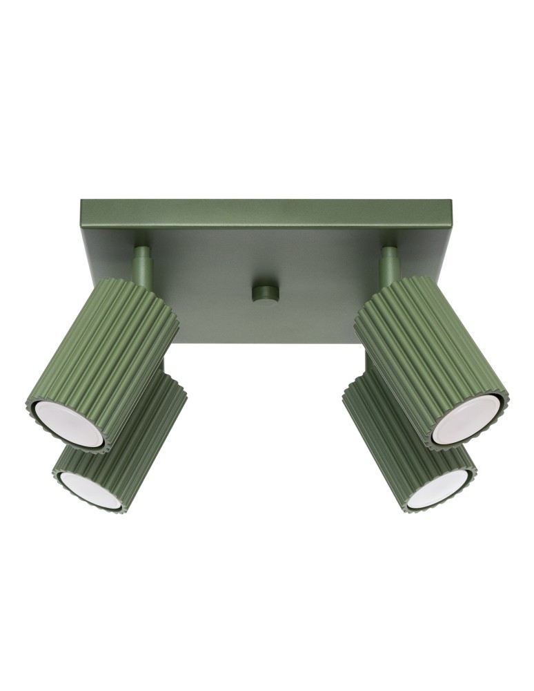 Adjustable ceiling lamps - spots - Sollux Plafon KARBON 4 olive green SL.1621 - product kolory-swiatla.pl 1