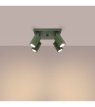 Adjustable ceiling lamps - spots - Sollux Plafon KARBON 4 olive green SL.1621 - product 3