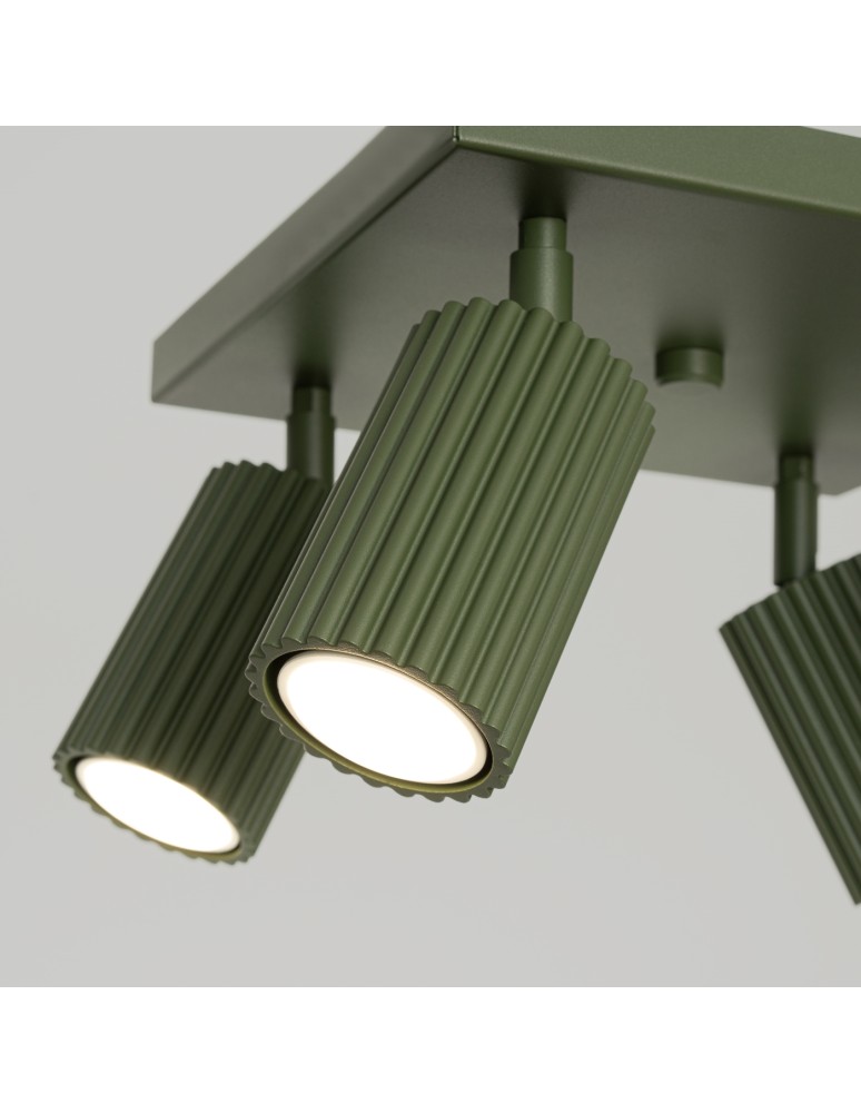 Adjustable ceiling lamps - spots - Sollux Plafon KARBON 4 olive green SL.1621 - product kolory-swiatla.pl 5