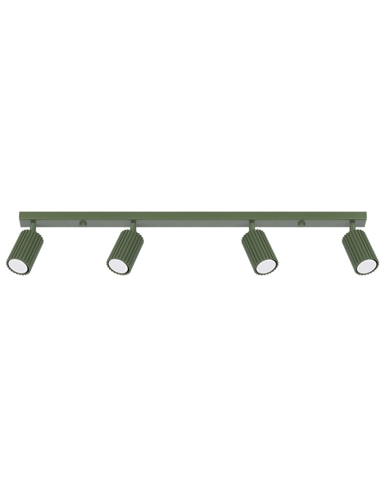 Adjustable ceiling lamps - spots - Sollux Plafon KARBON 4L olive green SL.1622 - product kolory-swiatla.pl 1