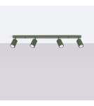 Adjustable ceiling lamps - spots - Sollux Plafon KARBON 4L olive green SL.1622 - product 2