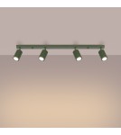 Adjustable ceiling lamps - spots - Sollux Plafon KARBON 4L olive green SL.1622 - product 3