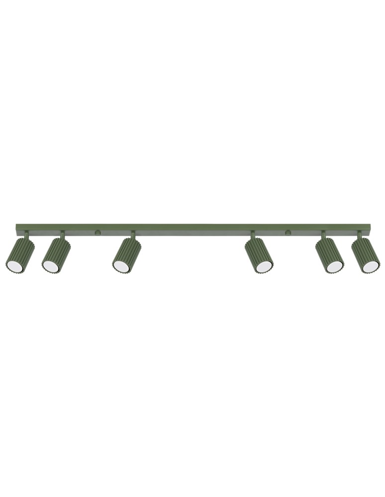 Adjustable ceiling lamps - spots - Sollux Plafon KARBON 6L olive green SL.1623 - product kolory-swiatla.pl 1