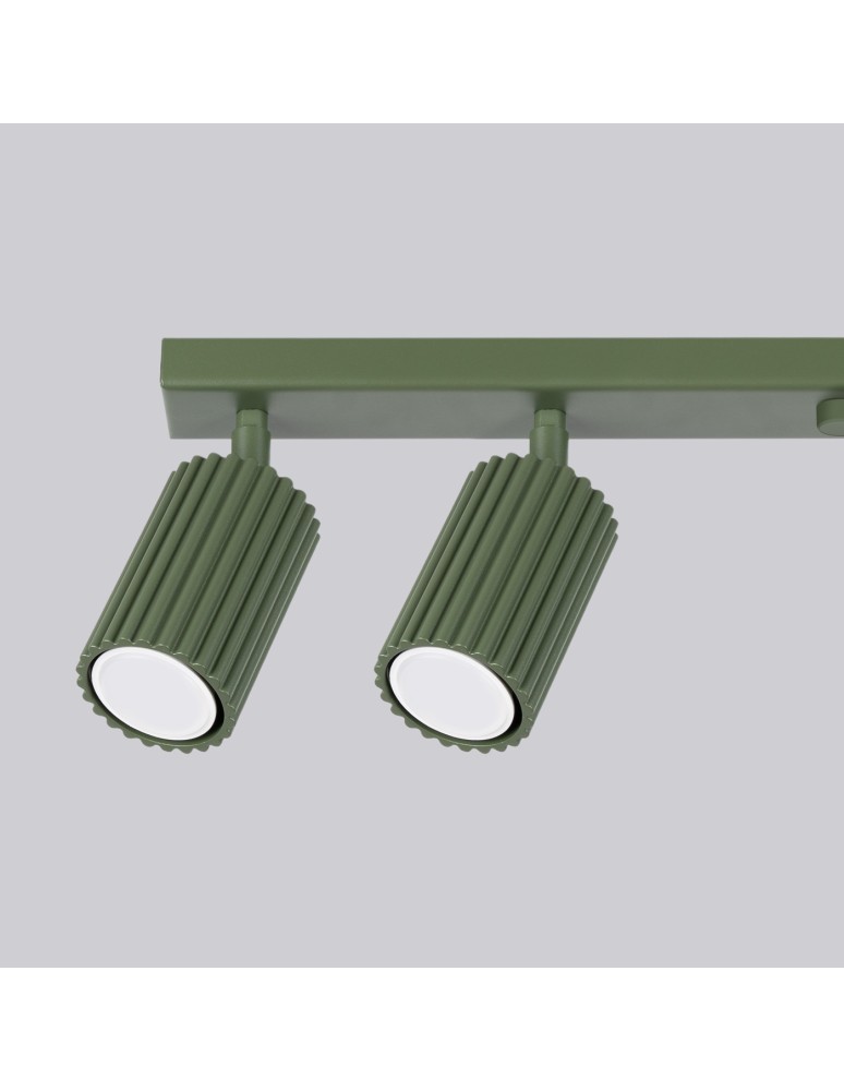 Adjustable ceiling lamps - spots - Sollux Plafon KARBON 6L olive green SL.1623 - product kolory-swiatla.pl 7