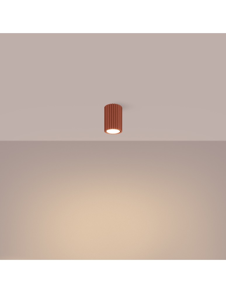 Ceiling downlights - tubes - Sollux Plafond KARBON 10 ochre red SL.1625 - product kolory-swiatla.pl 3