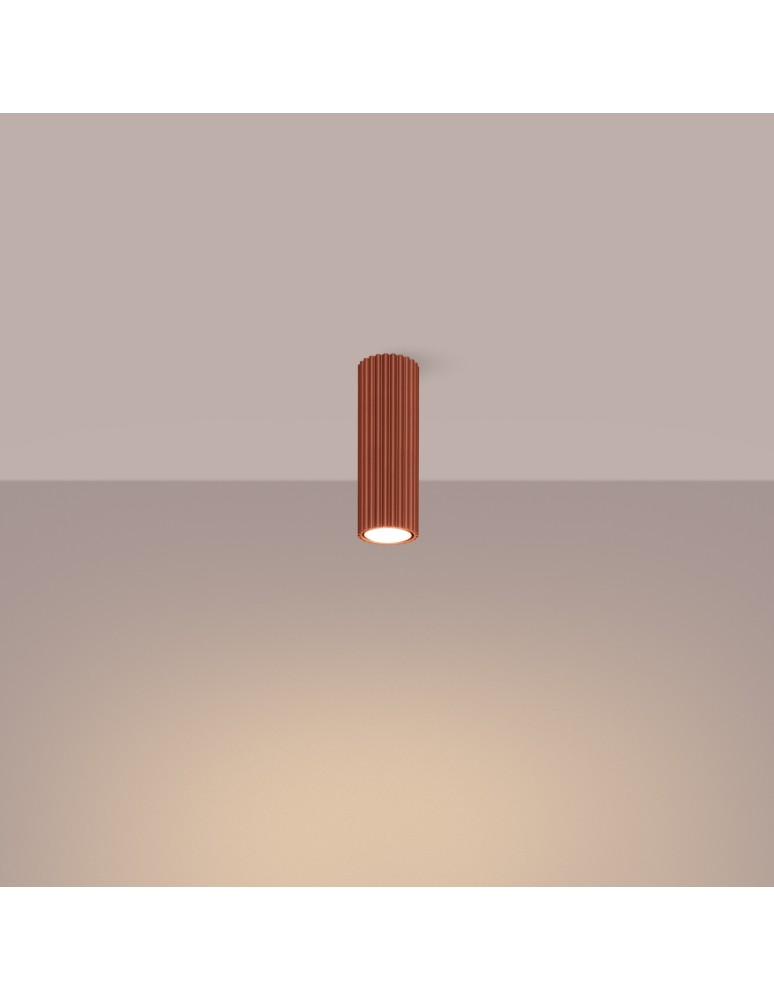 Ceiling downlights - tubes - Sollux Plafond KARBON 20 ochre red SL.1626 - product kolory-swiatla.pl 3