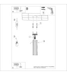 Ceiling downlights - tubes - Sollux Plafond KARBON 20 ochre red SL.1626 - product 9