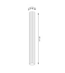 Ceiling downlights - tubes - Sollux Plafon KARBON 60 ochre red SL.1629 - product 8
