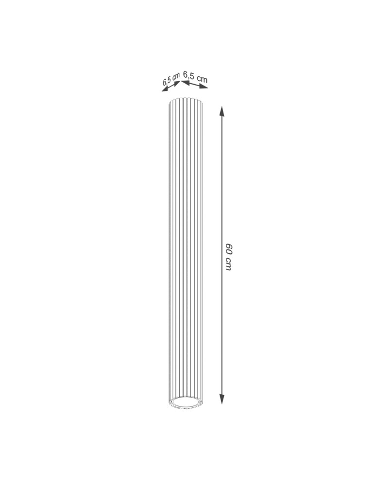 Ceiling downlights - tubes - Sollux Plafon KARBON 60 ochre red SL.1629 - product kolory-swiatla.pl 8