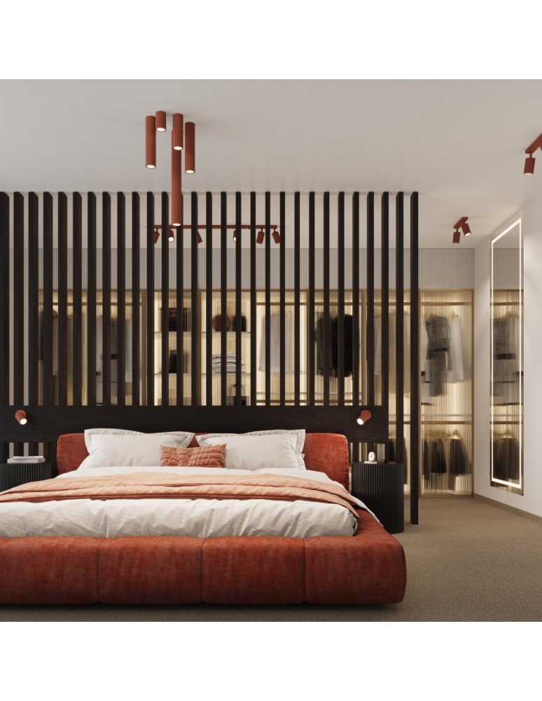 Ceiling downlights - tubes - Sollux Plafon KARBON 60 ochre red SL.1629 - product kolory-swiatla.pl 10