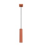 Pendant tube lamps - Sollux KARBON 1 ochre red pendant lamp SL.1630 - product 1