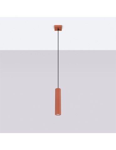 Sollux Lampa wisząca KARBON 1 ochra czerwona SL.1630 - produkt 2