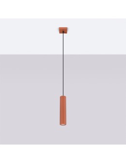 Sollux Lampa wisząca KARBON 1 ochra czerwona SL.1630 - produkt 2