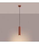 Pendant tube lamps - Sollux KARBON 1 ochre red pendant lamp SL.1630 - product 3