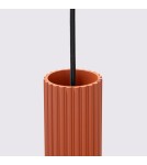 Pendant tube lamps - Sollux KARBON 1 ochre red pendant lamp SL.1630 - product 5
