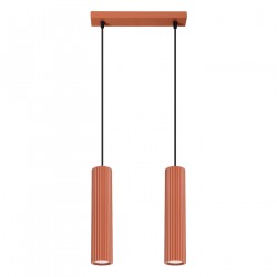 Sollux Lampa wisząca KARBON 2 ochra czerwona SL.1631