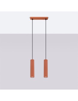 Sollux Lampa wisząca KARBON 2 ochra czerwona SL.1631 - produkt 2