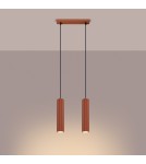 Pendant tube lamps - Sollux KARBON 2 ochre red pendant lamp SL.1631 - product 3
