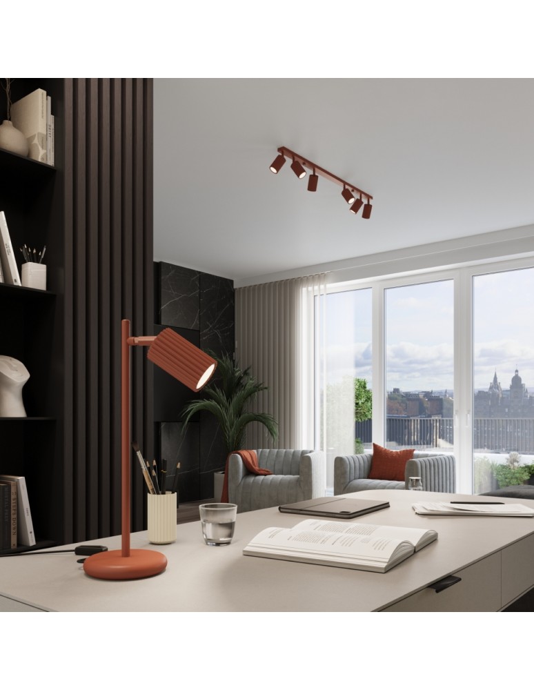 Pendant tube lamps - Sollux KARBON 2 ochre red pendant lamp SL.1631 - product kolory-swiatla.pl 11