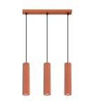 Pendant tube lamps - Sollux KARBON 3L ochre red pendant lamp SL.1632 - product 1