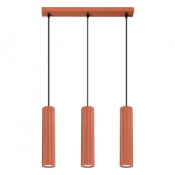 Sollux Lampa wisząca KARBON 3L ochra czerwona SL.1632