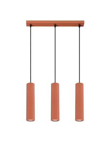 Sollux KARBON 3L ochre red pendant lamp SL.1632