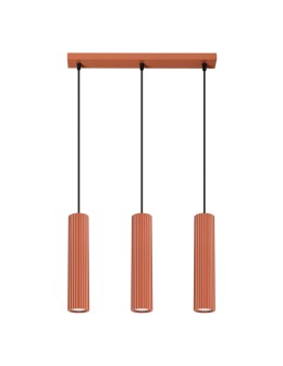 Sollux Lampa wisząca KARBON 3L ochra czerwona SL.1632