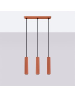 Sollux Lampa wisząca KARBON 3L ochra czerwona SL.1632 - produkt 2