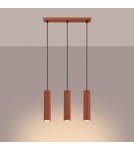 Pendant tube lamps - Sollux KARBON 3L ochre red pendant lamp SL.1632 - product 3