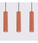 Pendant tube lamps - Sollux KARBON 3L ochre red pendant lamp SL.1632 - product 4